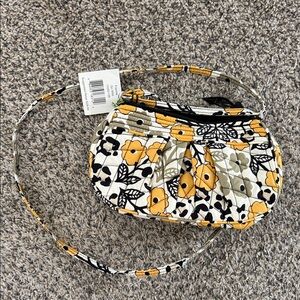 Vera Bradley Yellow and Black Floral Crossbody Bag. Frannie go wild